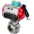 Затвор дисковый поворотный кламповый WBV3131E-2W-C-H Ду40 Ру10 корпус - пищевая нержавеющая сталь 304, уплотнение - EPDM, с пневмоприводом PA-DA-052, пневмораспределителем 4M310-08 AC220V и магнитным переключателем ALS200D в Алматы
