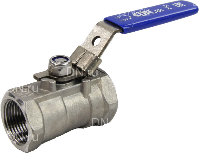 Кран шаровой BV3232P-SP-T-H Ду20 Ру63 стандартнопроходной двухходовой, нержавеющая сталь SS316, внутренняя резьба, уплотнение - PTFE, ручка-рычаг в Алматы