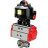 Кран шаровой BV3232P(4pc)-SP-3WL-T-ISO-H 3/8″ Ду10 Ру63 стандартнопроходной трехходовой L-тип, нержавеющая сталь SS316, внутренняя резьба, уплотнение - PTFE, с пневмоприводом PA-DA-52 и БКВ APL-510N-EX в Алматы