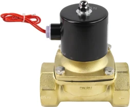 Клапан электромагнитный VS100-ET-NC-220VAC 2″ Ду50 Ру10, соленоидный двухходовой, корпус - латунь, уплотнение - EPDM, резьбовой, нормально-закрытый, прямого действия, катушка - 220В