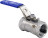 Кран шаровой BV3232P-SP-T-H Ду25 Ру63 стандартнопроходной двухходовой, нержавеющая сталь SS316, внутренняя резьба, уплотнение - PTFE, ручка-рычаг в Алматы