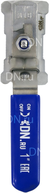 Кран шаровой BV3232P-SP-T-H Ду25 Ру63 стандартнопроходной двухходовой, нержавеющая сталь SS316, внутренняя резьба, уплотнение - PTFE, ручка-рычаг в Алматы