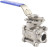 Кран шаровой BV3232P(3pc)-FP-W-ISO-H Ду10 Ру63 полнопроходной двухходовой, нержавеющая сталь SS316, под приварку, уплотнение - PTFE, с ISO фланцем и рукояткой в Алматы