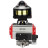 Кран шаровой BV3232P(4pc)-SP-3WL-T-ISO-H 2″ Ду50 Ру63 стандартнопроходной трехходовой L-тип, нержавеющая сталь SS316, внутренняя резьба, уплотнение - PTFE, с пн.приводом PA-DA-065 пн.распределителем 4M310-08 DC24V и БКВ APL-510N-EX в Алматы