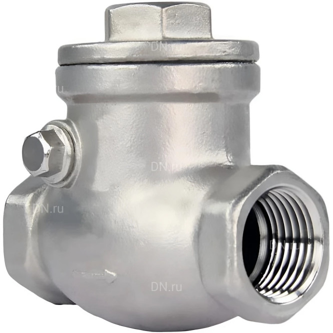 Клапан обратный поворотный VCT3232-T 1 1/2″ Ду40 Ру16 WDVF резьбовой, корпус - нержавеющая сталь AISI 316, диск - нержавеющая сталь AISI 316, уплотнение - PTFE в Алматы