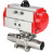 Кран шаровой BV3232P(3pc)-FP-W-ISO-H LONG Ду150 Ру16 полнопроходной, корпус - нержавеющая сталь 316, уплотнение - PTFE, под приварку, с пневмоприводом PA-SA-210 в Алматы