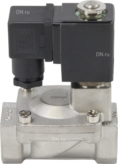 Клапан электромагнитный VS431-ET-NC-24VDC 3/4″ Ду20 Ру16, соленоидный двухходовой, корпус - нержавеющая сталь 304, уплотнение - EPDM, резьбовой, нормально-закрытый, пилотный, катушка - 24В в Алматы