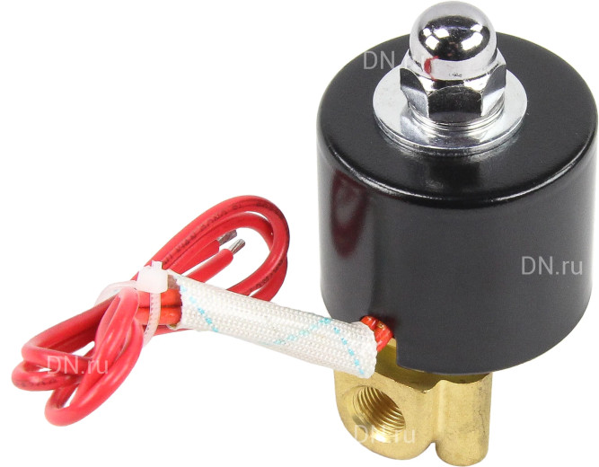 Клапан электромагнитный VS100-NT-NC-220VAC 1/8″ Ду6 Ру10, соленоидный двухходовой, корпус - латунь, уплотнение - NBR, резьбовой, нормально-закрытый, прямого действия, катушка - 220В в Алматы