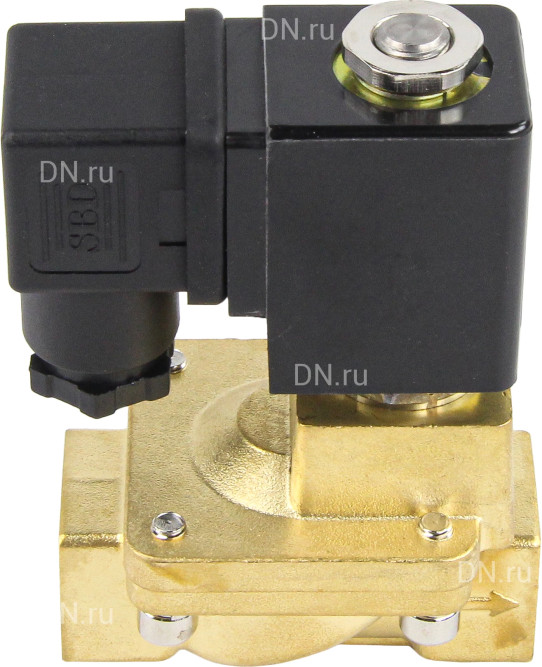Клапан электромагнитный VS400-VT-NC-24VAC 3/8″ Ду10 Ру16 пилотного действия двухходовой, корпус - латунь, присоединение - внутренняя резьба, уплотнение - VITON, нормально-закрытый, катушка - 24В AC в Алматы