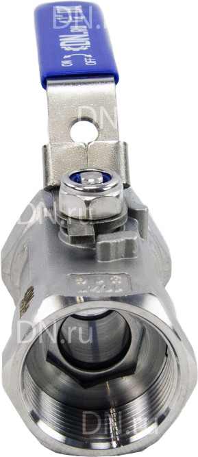 Кран шаровой BV3232P-SP-T-H Ду32 Ру63 стандартнопроходной двухходовой, нержавеющая сталь SS316, внутренняя резьба, уплотнение - PTFE, ручка-рычаг в Алматы