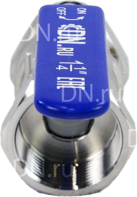 Кран шаровой BV3232P-SP-T-H Ду32 Ру63 стандартнопроходной двухходовой, нержавеющая сталь SS316, внутренняя резьба, уплотнение - PTFE, ручка-рычаг в Алматы