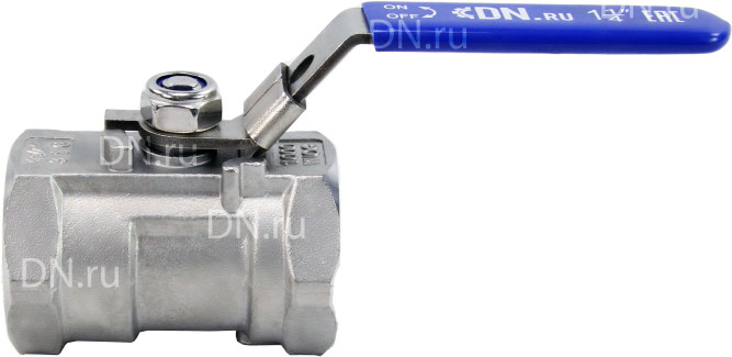 Кран шаровой BV3232P-SP-T-H Ду32 Ру63 стандартнопроходной двухходовой, нержавеющая сталь SS316, внутренняя резьба, уплотнение - PTFE, ручка-рычаг в Алматы