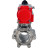 Кран шаровой BV3232P(3pc)-FP-SW-ISO-H Ду65 Ру63 полнопроходной, корпус - нержавеющая сталь SS316, под приварку, с пневмоприводом PA-DA-105 двойного действия в Алматы