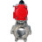 Кран шаровой BV3232P(3pc)-FP-SW-ISO-H Ду65 Ру63 полнопроходной, корпус - нержавеющая сталь SS316, под приварку, с пневмоприводом PA-DA-105 двойного действия в Алматы