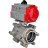 Кран шаровой BV3232P(3pc)-FP-SW-ISO-H Ду65 Ру63 полнопроходной, корпус - нержавеющая сталь SS316, под приварку, с пневмоприводом PA-DA-105 двойного действия в Алматы