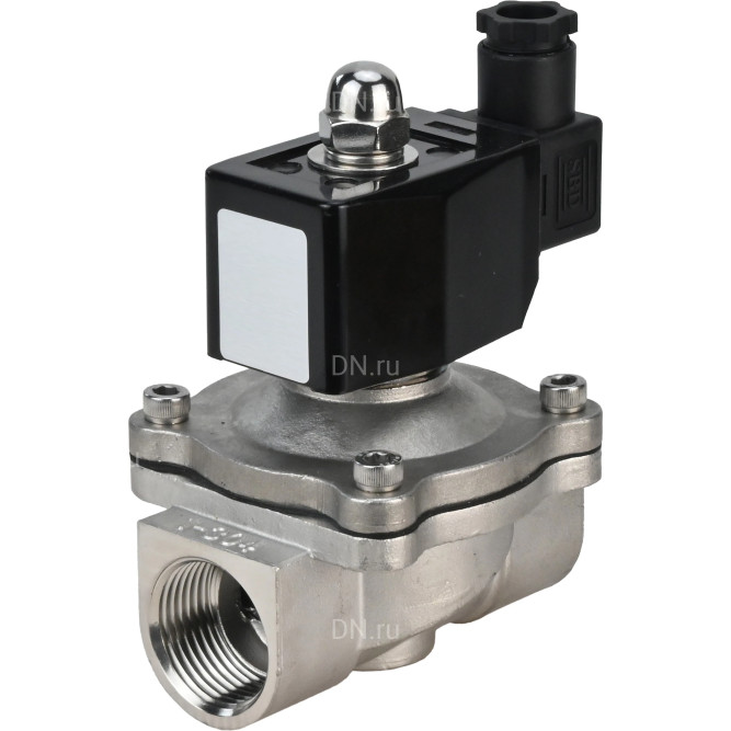 Клапан электромагнитный VS331-VT-NO-24VAC 1 1/4″ Ду32 Ру10 прямого действия двухходовой, корпус - сталь нержавеющая 304, присоединение - внутренняя резьба, уплотнение - VITON, нормально-открытый, катушка - 24 В AC в Алматы