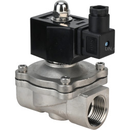 Клапан электромагнитный VS331-VT-NO-24VAC 1 1/4″ Ду32 Ру10 прямого действия двухходовой, корпус - сталь нержавеющая 304, присоединение - внутренняя резьба, уплотнение - VITON, нормально-открытый, катушка - 24 В AC