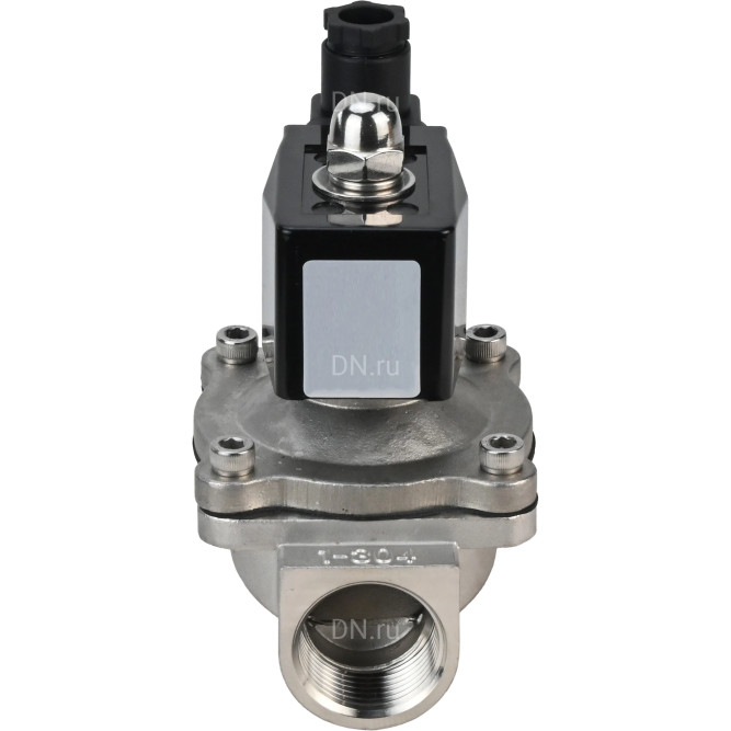 Клапан электромагнитный VS331-VT-NO-24VAC 1 1/4″ Ду32 Ру10 прямого действия двухходовой, корпус - сталь нержавеющая 304, присоединение - внутренняя резьба, уплотнение - VITON, нормально-открытый, катушка - 24 В AC в Алматы