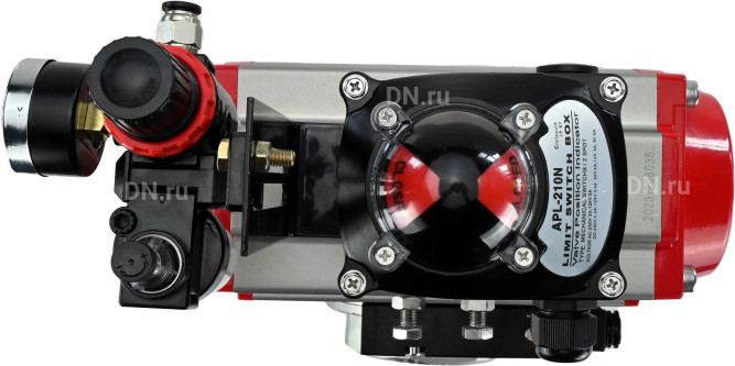 Кран шаровой BV3232P(4pc)-SP-3WL-T-ISO-H Ду80 Ру40 стандартнопроходной трехходовой L-тип, нержавеющая сталь SS316, внутренняя резьба, уплотнение - PTFE, пн.приводом PA-DA-083, пн.распределителем 4M310-08 DC24V, БКВ APL-210N и БПВ AFC2000 в Алматы