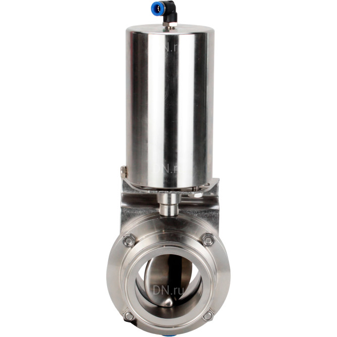 Затвор дисковый поворотный кламповый WBV3131S-2W-C-H Ду25 Ру10 корпус - пищевая нержавеющая сталь 304, уплотнение – Silicon, с пневмоприводом PA-SA-85 с возвратными пружинами в Алматы