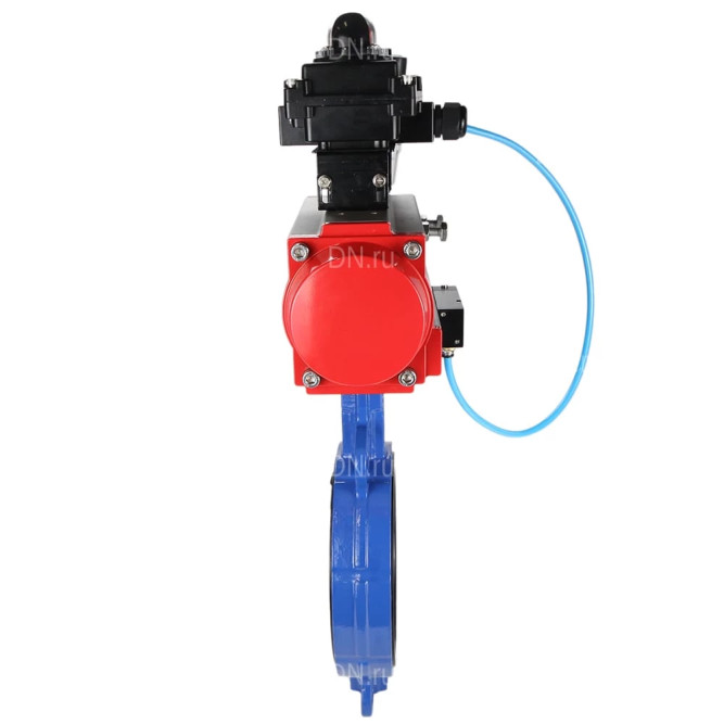 Затвор дисковый поворотный WBV1413E-2W-Fb-H Ду250 Ру16, корпус - чугун GGG50, диск - чугун GGG40, уплотнение - EPDM, с пневмоприводом PA-SA-210, пневмораспределителем 4M310-08 AC220V, БКВ APL-410N EX, БПВ AFC2000 в Алматы
