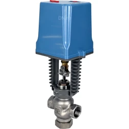 Клапан регулирующий VRg1-31M-PED-T 1/2″ Ду15 Ру25 двухходовой, односедельный, резьбовой, корпус - нержавеющая сталь AISI304, уплотнение - металл с электроприводом XCK220-1500 AC220V