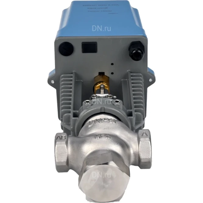 Клапан регулирующий VRg1-31M-PED-T 1/2″ Ду15 Ру25 двухходовой, односедельный, резьбовой, корпус - нержавеющая сталь AISI304, уплотнение - металл с электроприводом XCK220-1500 AC220V в Алматы