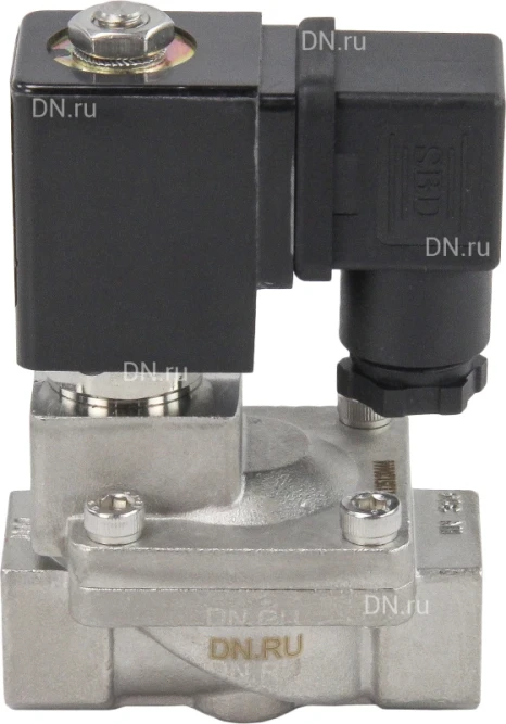 Клапан электромагнитный VS431-ET-NC-24VAC 3/8″ Ду10 Ру16 пилотного действия двухходовой, корпус - сталь нержавеющая 304, присоединение - внутренняя резьба, уплотнение - EPDM, нормально-закрытый, катушка - 24В AC в Алматы