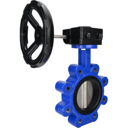 Затвор дисковый поворотный WBV1631N-2W-Fb-H Ду65 Ру16 LUG межфланцевый, корпус - чугун QT450, диск - нержавеющая сталь AISI 304, уплотнение - NBR, с редуктором HAM RQN1-180Z-T40