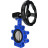 Затвор дисковый поворотный WBV1631N-2W-Fb-H Ду65 Ру16 LUG межфланцевый, корпус - чугун QT450, диск - нержавеющая сталь AISI 304, уплотнение - NBR, с редуктором HAM RQN1-180Z-T40 в Алматы