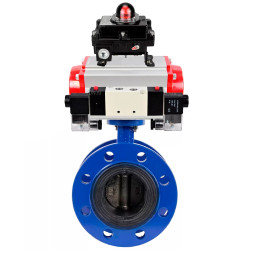 Затвор дисковый поворотный WBV1331E-2W-F-R Ду250 Ру16 фланцевый, корпус - чугун GGG40, диск - нержавеющая сталь 304, уплотнение - EPDM, с пневмоприводом PA-DA-210, пневмораспределителем 4M320-10 AC220V, БКВ APL-410N EX