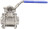 Кран шаровой BV3232P(3pc)-FP-W-ISO-H Ду50 Ру40 полнопроходной двухходовой, нержавеющая сталь SS316, под приварку, уплотнение - PTFE, с ISO фланцем и рукояткой в Алматы