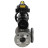 Кран шаровой BV3232P(4pc)-FP-3WL-F Ду100 Ру16 полнопроходной трехходовой, фланцевый, корпус - нержавеющая сталь SS316, с пневмоприводом PA-DA-105-1 двойного действия и БКВ APL-410N EX в Алматы