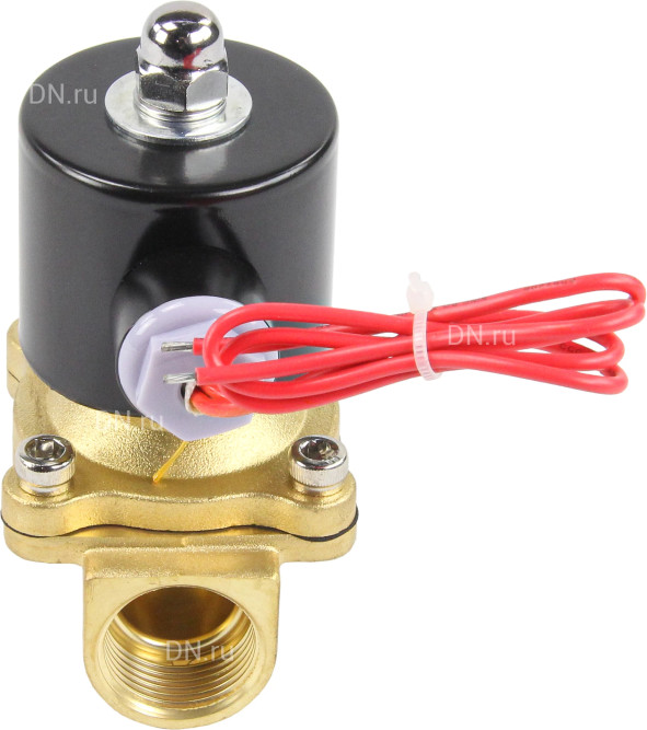 Клапан электромагнитный VS100-NT-NC-220VAC 3/4″ Ду20 Ру10, соленоидный двухходовой, корпус - латунь, уплотнение - NBR, резьбовой, нормально-закрытый, прямого действия, катушка - 220В в Алматы
