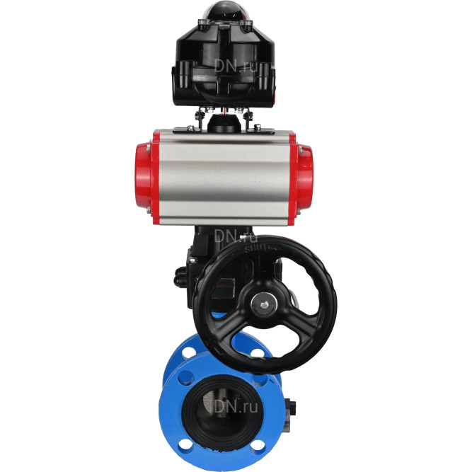 Затвор дисковый поворотный WBV1313E-2W-F-H Ду200 Ру16 фланцевый, корпус - чугун GGG40, диск - чугун GGG40, EPDM, с пневмоприводом PA-DA-140, пневмораспределителем 4V320-10 AC220V, БКВ APL-510N EX и ручным дублером MON2-450-T28-ISO в Алматы