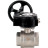 Кран шаровой BV3232P(2pc)-FP-T-ISO-H Ду15 Ру63 полнопроходной двухходовой, нержавеющая сталь SS316, внутренняя резьба, уплотнение - PTFE, с редуктором RDN RQN1-150Z-T24 в Алматы