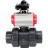 Кран шаровой BV4242E-FP-GRM-ISO Дн100 Ру10 полнопроходной, корпус - НПВХ, шар - НПВХ, уплотнение - EPDM, с пневмоприводом PA-SA-083, пневмораспределителем 4M310-08 DC24V и БКВ APL-210N в Алматы