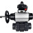 Кран шаровой BV4242E-FP-GRM-ISO Дн40 Ру10 полнопроходной, корпус - НПВХ, шар - НПВХ, уплотнение - EPDM, с пневмоприводом PA-DA-105-1 и БКВ APL-410N EX в Алматы