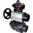 Кран шаровой BV4242E-FP-GRM-ISO Дн40 Ру10 полнопроходной, корпус - НПВХ, шар - НПВХ, уплотнение - EPDM, с пневмоприводом PA-DA-105-1 и БКВ APL-410N EX в Алматы