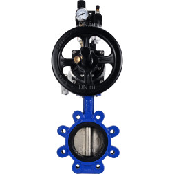 Затвор дисковый поворотный WBV1616N-2W-Fb-H Ду125 Ру16 LUG корпус - чугун QT450, диск - чугун QT450, уплотнение - NBR, с пневмоприводом PA-DA-105-1, пневмораспределителем 4M310-08 AC220V и БПВ AFC2000
