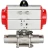 Кран шаровой BV3131P(3pc)-FP-W-ISO-H LONG Ду32 Ру40 полнопроходной, корпус - нержавеющая сталь 304, уплотнение - PTFE, под приварку, с пневмоприводом PA-DA-052 в Алматы