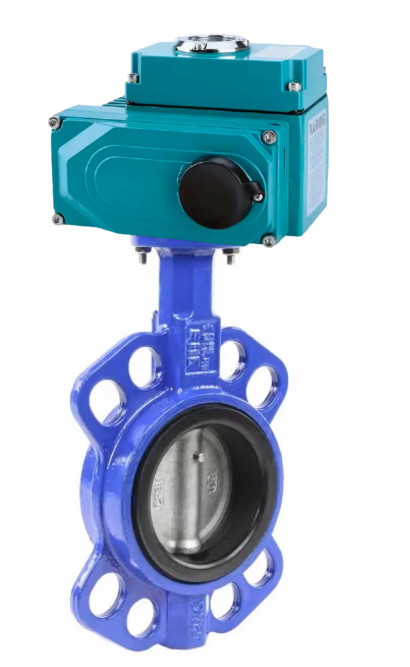 Затвор дисковый поворотный WBV3432N-2W-Fb-H Ду125 Ру16, корпус - углеродистая сталь WCB, диск - нержавеющая сталь 316L, уплотнение - NBR, с электроприводом QT-N-020EM-O1-380VAC-У1 380В HARK в Алматы