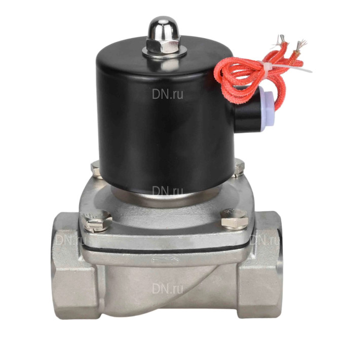 Клапан электромагнитный VS131-ET-NC-24VAC 2″ Ду50 Ру10 прямого действия двухходовой, корпус - сталь нержавеющая 304, присоединение - внутренняя резьба, уплотнение - EPDM, нормально-закрытый, катушка - 24 В AC в Алматы