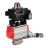Кран шаровой BV3232P(4pc)-SP-3WL-T-ISO-H Ду40 Ру63, стандартнопроходной, четырехсоставной, корпус - нержавеющая сталь 316, уплотнение - PTFE, внутренняя резьба, с пневмоприводом PA-DA-065, пневмораспределителем 4V320-10 AC220V, БКВ APL-410N Ex в Алматы