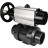 Кран шаровой BV4242E-FP-GRM-ISO Дн100 Ру10 полнопроходной, корпус - НПВХ, шар - НПВХ, уплотнение - EPDM, с пневмоприводом PA-DA-105-1 и пневмораспределителем 4M310-08 DC24V в Алматы
