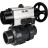 Кран шаровой BV4242E-FP-GRM-ISO Дн100 Ру10 полнопроходной, корпус - НПВХ, шар - НПВХ, уплотнение - EPDM, с пневмоприводом PA-DA-105-1 и пневмораспределителем 4M310-08 DC24V в Алматы