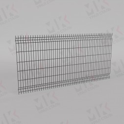 3Д забор черный (RAL 9005) 2500х2500х5 Profi