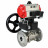 Кран шаровой BV3131P(3pc)-FP-F-ISO-H Ду25 Ру40, трехсоставной полнопроходной фланцевый, нержавеющая сталь SS304, уплотнение - PTFE, с пневмоприводом PA-DA-052, с пневмораспределителем 4M310-08 AC220V, с ручным дублером MON1-250-T26-ISO в Алматы