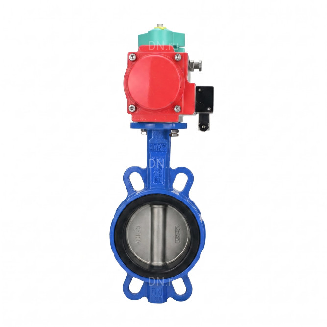 Затвор дисковый поворотный WBV1432N-2W-Fb-H Ду40 Ру16 корпус - чугун GGG50, диск - нержавеющая сталь 316L, уплотнение - NBR, с пневмоприводом PA-SA-083, пневмораспределителем 4M310-08 AC220V и магнитным переключателем ALS200D в Алматы