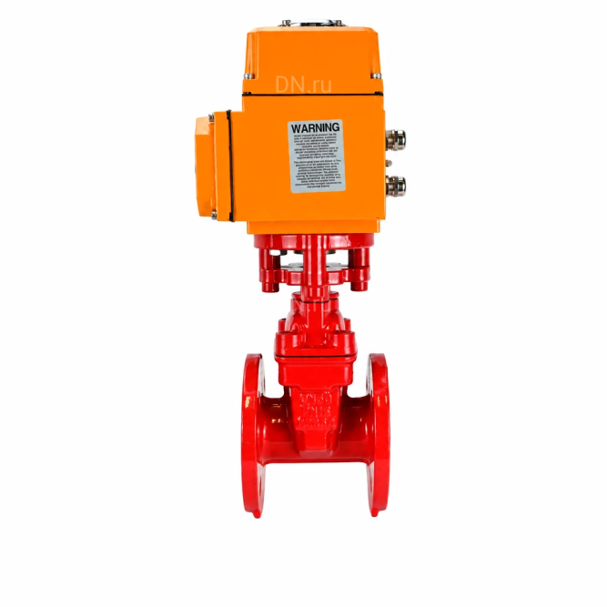 Задвижка клиновая 30ч939р GVWN1414E-2W-F Ду65 Ру10/16, фланцевая, корпус - чугун GGG50, уплотнение - EPDM, c ISO-фланцем и невыдвижным штоком, цвет - красный, с электроприводом многооборотным MT-N-005EM-O1-220VAC-У1 220В в Алматы